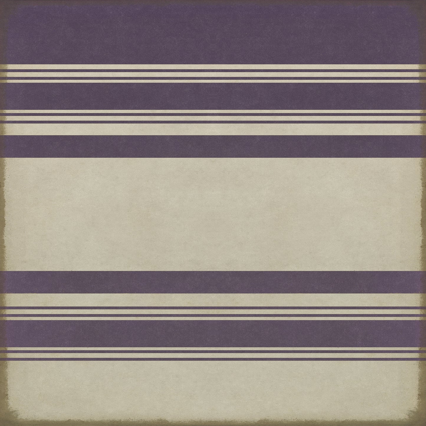 Pattern 50 Organic Stripes Purple and White 72x72 Vintage Vinyl Floorcloth