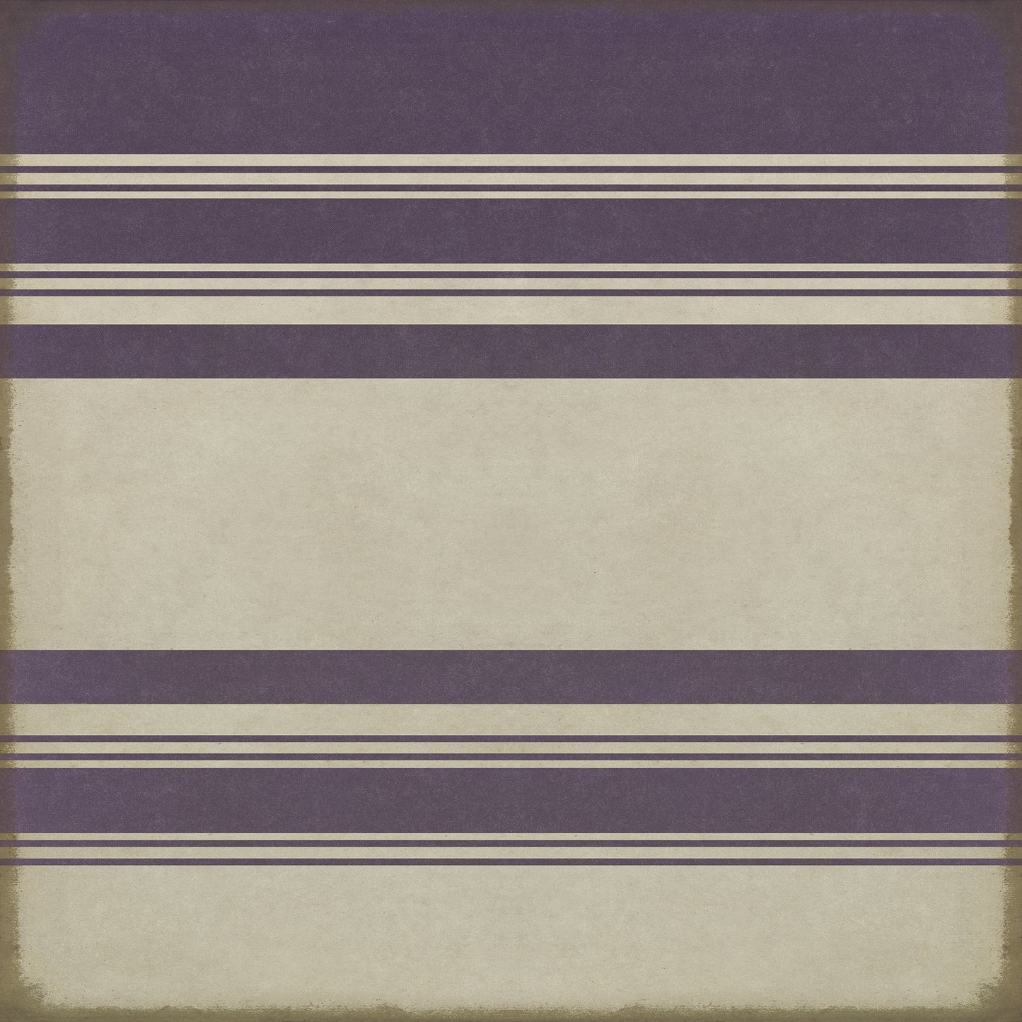 Pattern 50 Organic Stripes Purple and White 120x120 Vintage Vinyl Floorcloth