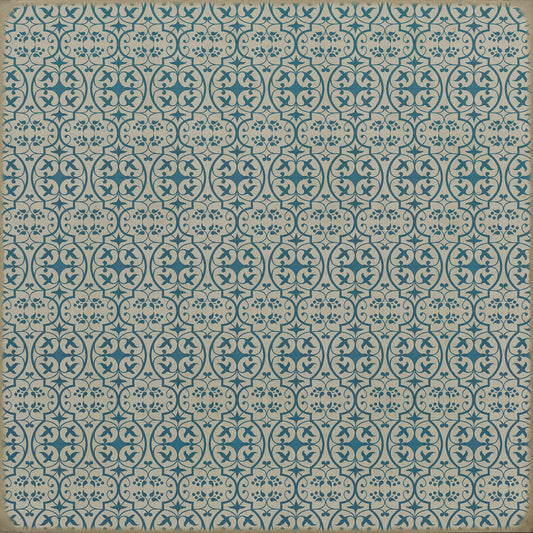 Pattern 51 China Cup 60x60 Vintage Vinyl Floorcloth