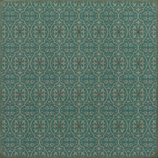 Pattern 51 Echo in the Memory 36x36 Vintage Vinyl Floorcloth