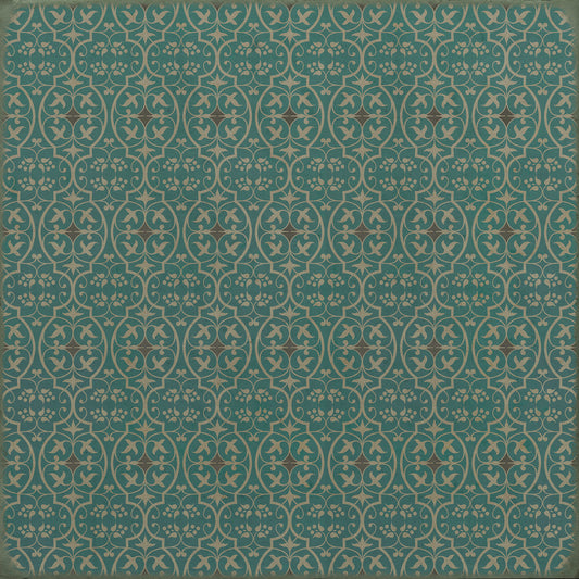 Pattern 51 Echo in the Memory 48x48 Vintage Vinyl Floorcloth