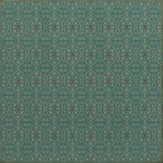 Pattern 51 Echo in the Memory 60x60 Vintage Vinyl Floorcloth