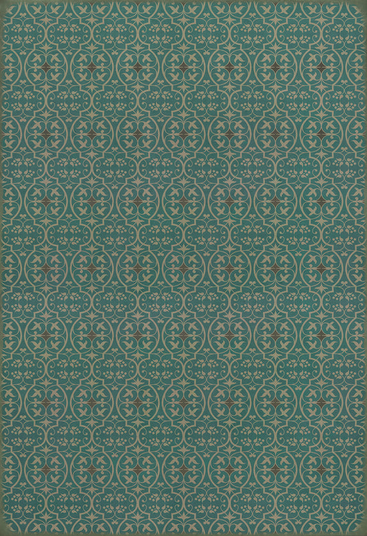 Pattern 51 Echo in the Memory 96x140 Vintage Vinyl Floorcloth