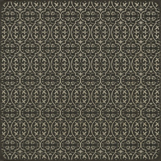 Pattern 51 He kindly stopped for me 36x36 Vintage Vinyl Floorcloth