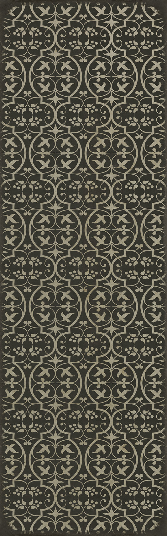 Pattern 51 He kindly stopped for me 36x115 Vintage Vinyl Floorcloth
