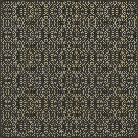 Pattern 51 He kindly stopped for me 60x60 Vintage Vinyl Floorcloth