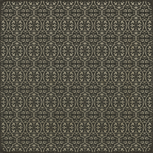 Pattern 51 He kindly stopped for me 72x72 Vintage Vinyl Floorcloth