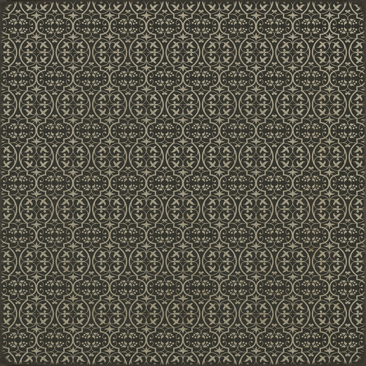 Pattern 51 He kindly stopped for me 96x96 Vintage Vinyl Floorcloth