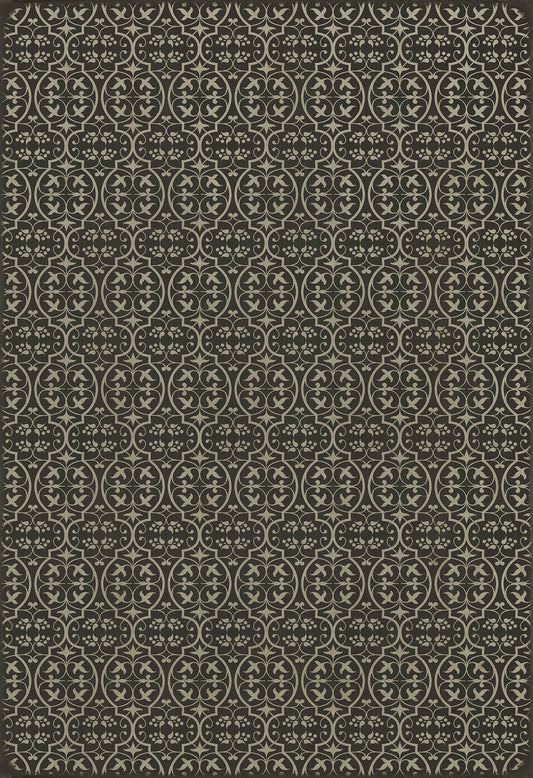 Pattern 51 He kindly stopped for me 96x140 Vintage Vinyl Floorcloth
