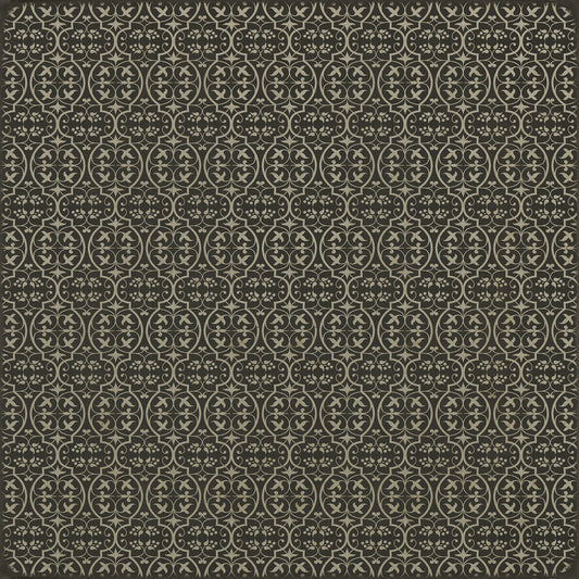 Pattern 51 He kindly stopped for me 120x120 Vintage Vinyl Floorcloth