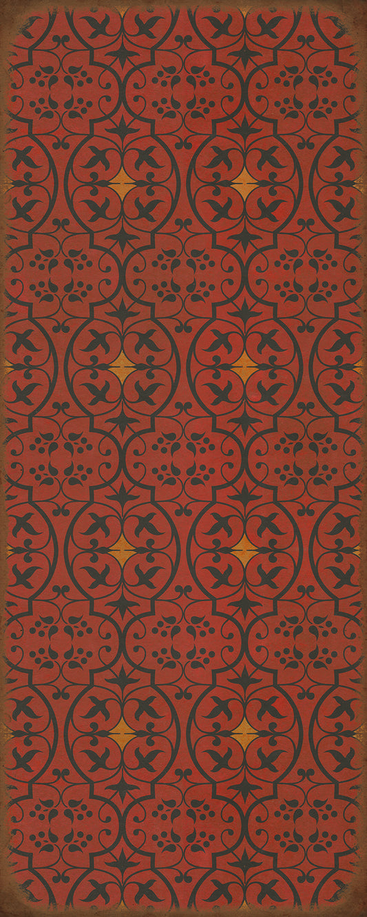 Pattern 51 Hookah Lounge 36x90 Vintage Vinyl Floorcloth