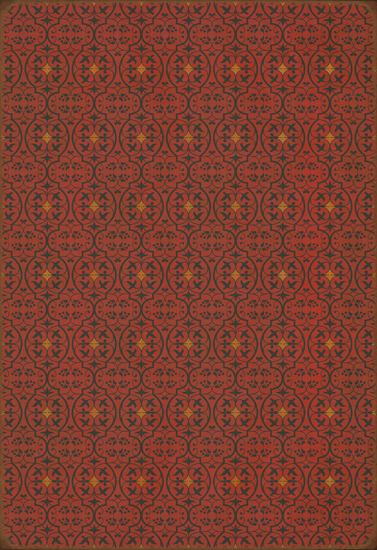 Pattern 51 Hookah Lounge 96x140 Vintage Vinyl Floorcloth