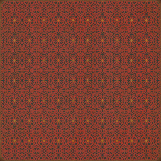 Pattern 51 Hookah Lounge 120x120 Vintage Vinyl Floorcloth
