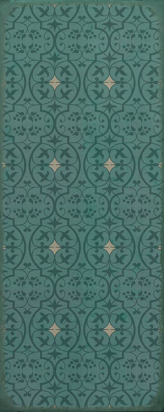 Pattern 51 Isn't it pretty to think so 36x90 Vintage Vinyl Floorcloth