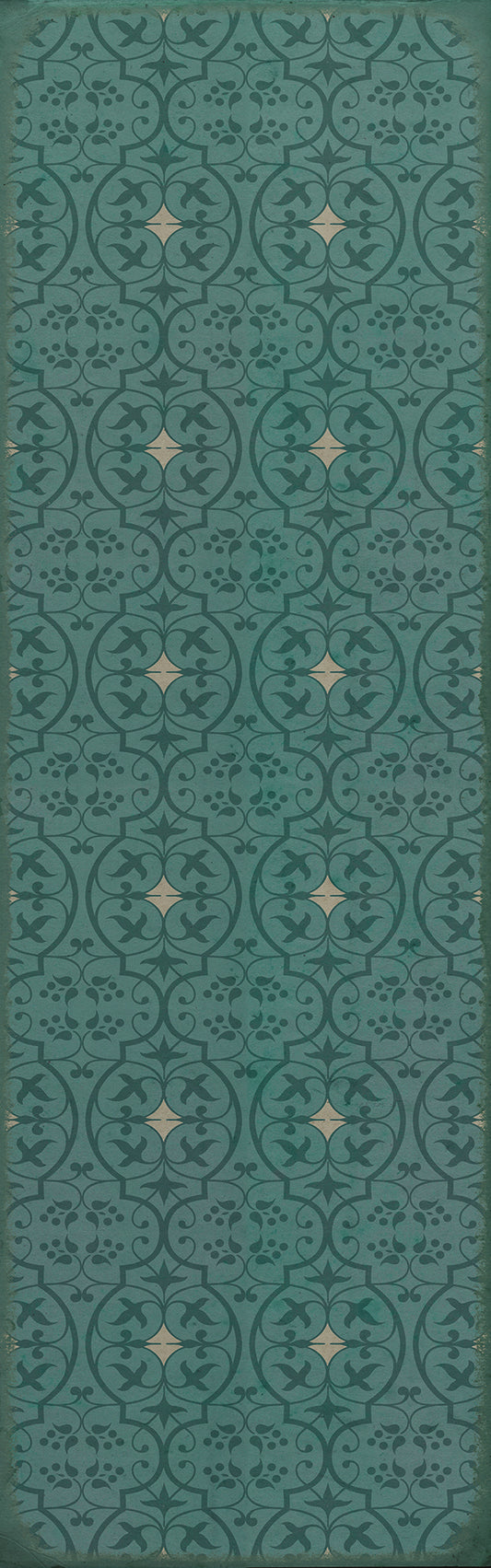 Pattern 51 Isn't it pretty to think so 36x115 Vintage Vinyl Floorcloth