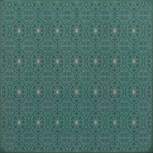 Pattern 51 Isn't it pretty to think so 48x48 Vintage Vinyl Floorcloth