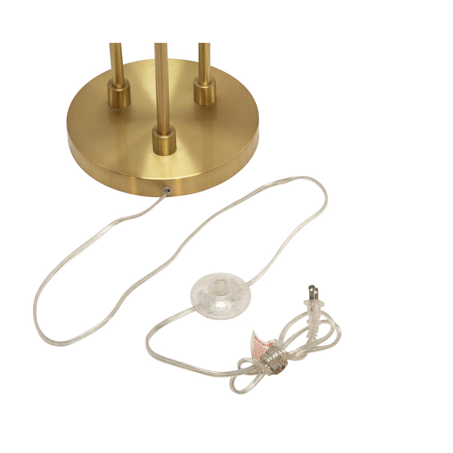 Glass 55" Light Bulb Floor Lamp, Gold Kd