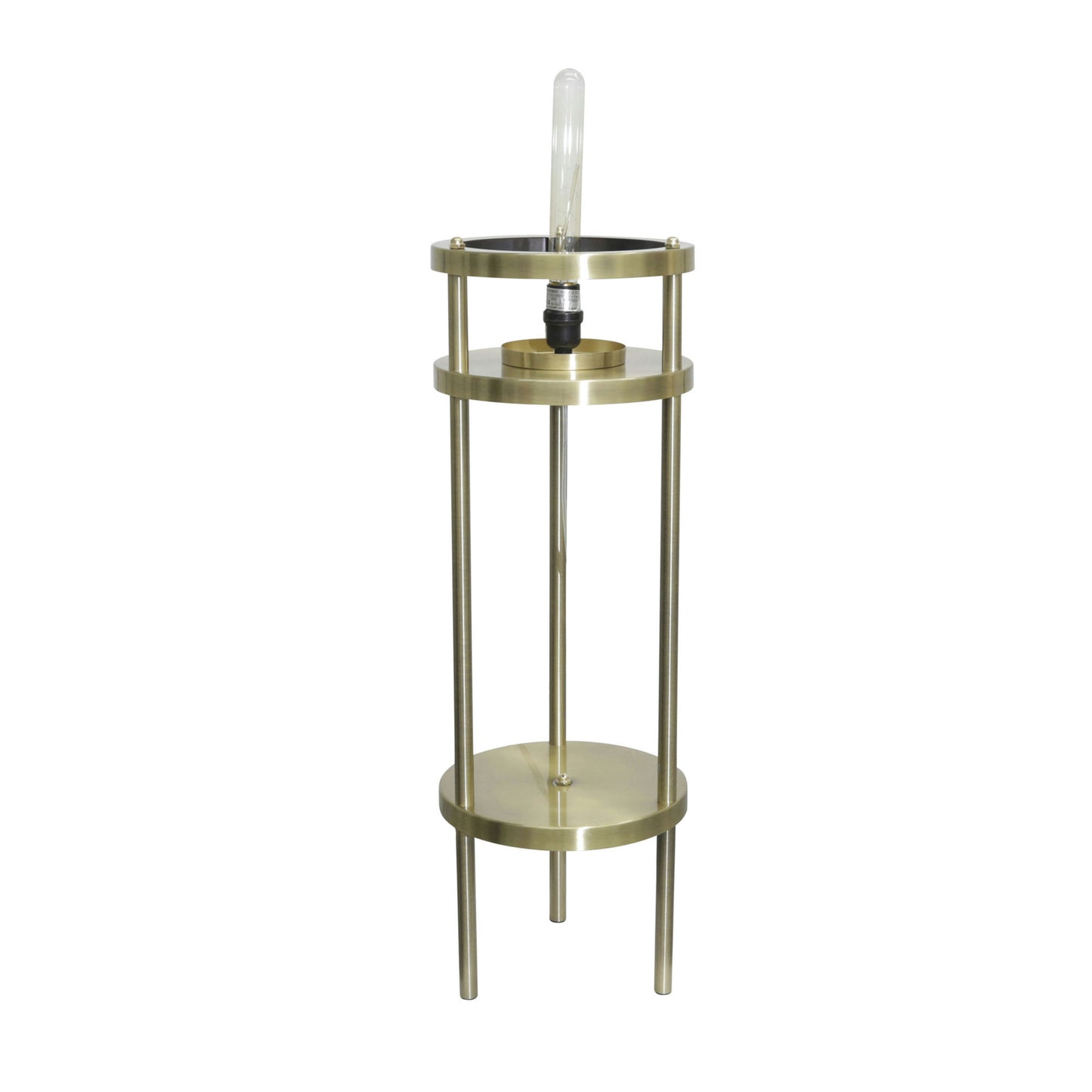 Metal / Glass 40" Bulb Floor Lamp, Gold/gold-kd