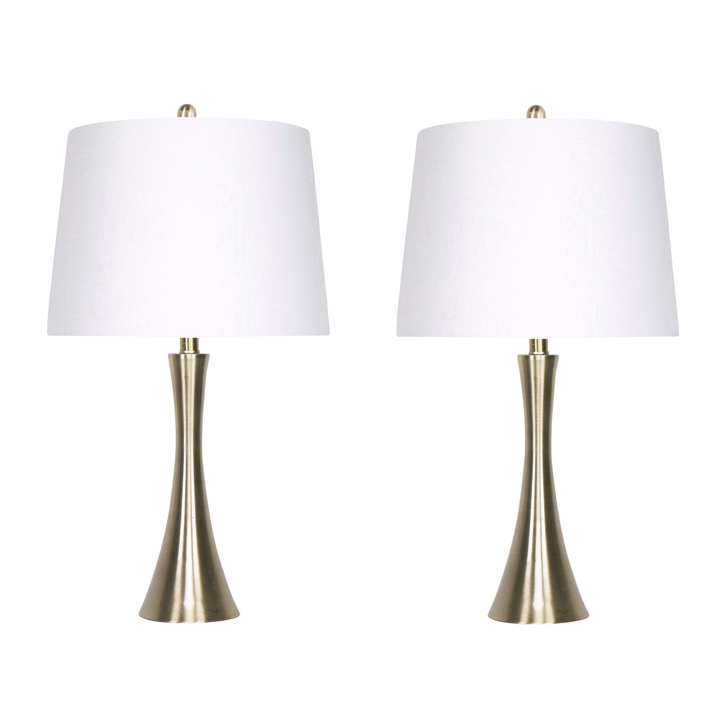 Metal,s/2,24"h,slim Top Table Lamps,antiq Brss