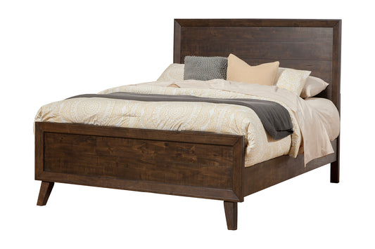 Alpine Furniture Alcott Queen Panel Bed, Tobacco