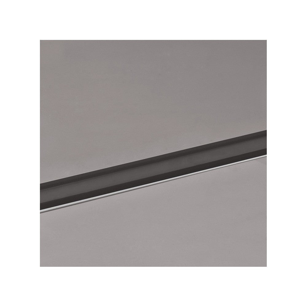 51" Modern Metal Glass Corner Computer Desk - Smoke