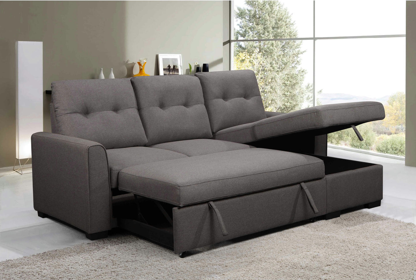 Irving Sectional Storage Sofa Bed