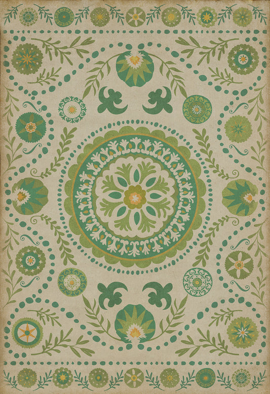 Pattern 38 Spring 120x175 Vintage Vinyl Floorcloth