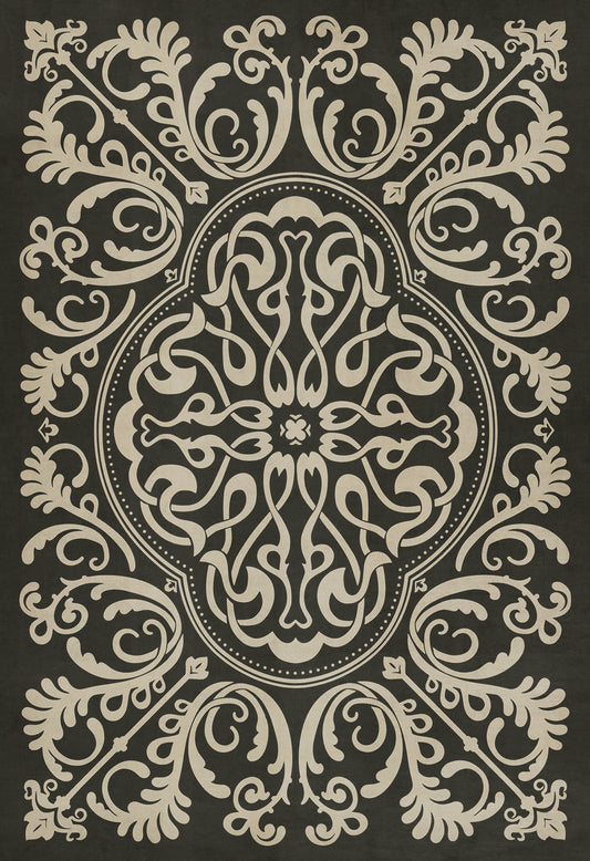 Pattern 39 Blackjack 120x175 Vintage Vinyl Floorcloth