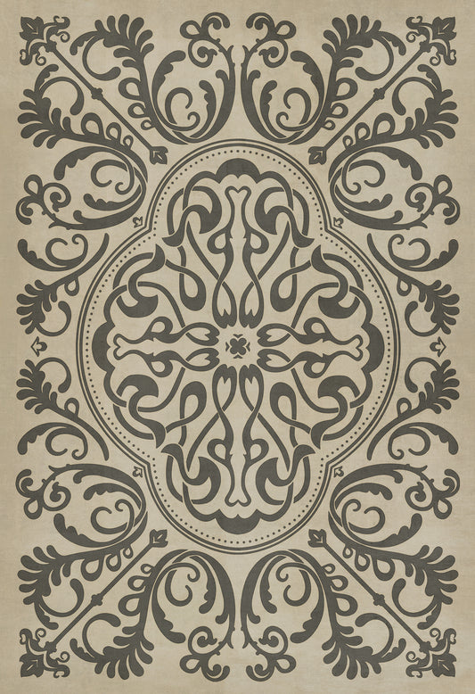 Pattern 39 Crazy Eights 120x175 Vintage Vinyl Floorcloth