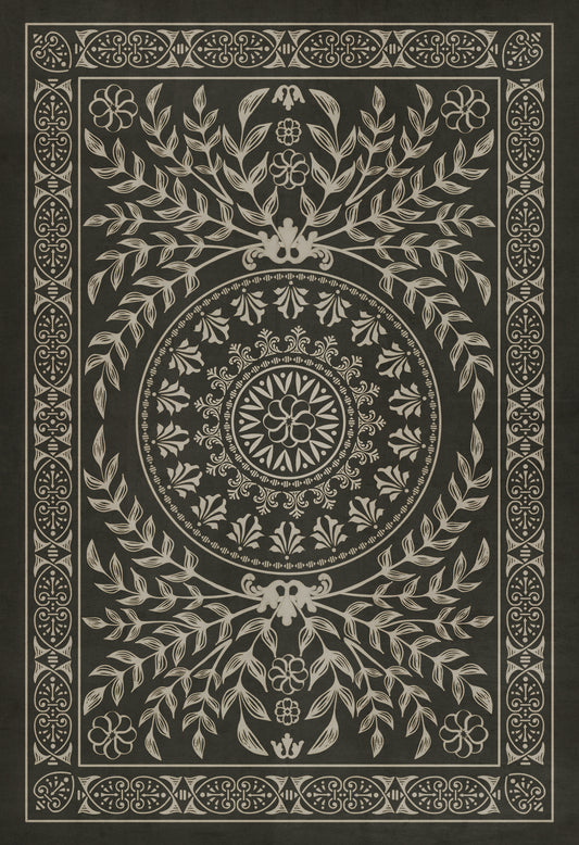 Pattern 40 Villa Lante 120x175 Vintage Vinyl Floorcloth