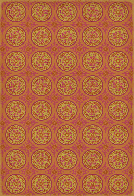 Pattern 43 Enlightenment 120x175 Vintage Vinyl Floorcloth