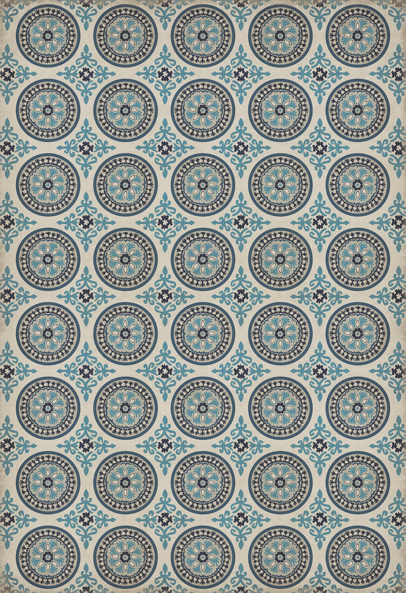 Pattern 43 Epiphany 120x175 Vintage Vinyl Floorcloth