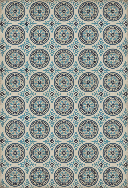 Pattern 43 Epiphany 120x175 Vintage Vinyl Floorcloth