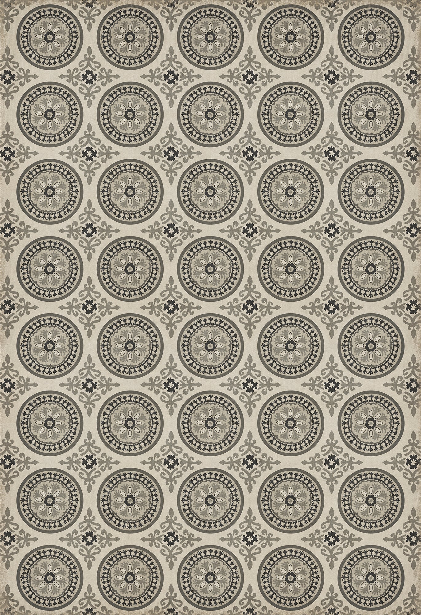 Pattern 43 Peace 120x175 Vintage Vinyl Floorcloth