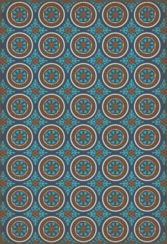 Pattern 43 Samadi 120x175 Vintage Vinyl Floorcloth