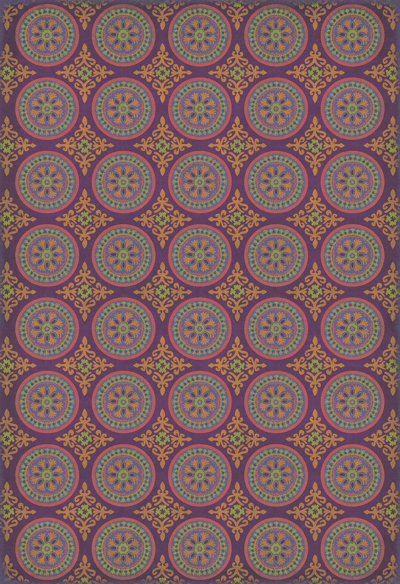 Pattern 43 Samsara 120x175 Vintage Vinyl Floorcloth