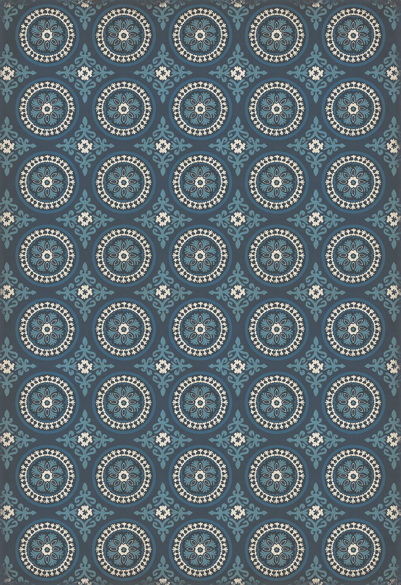 Pattern 43 Zen 120x175 Vintage Vinyl Floorcloth