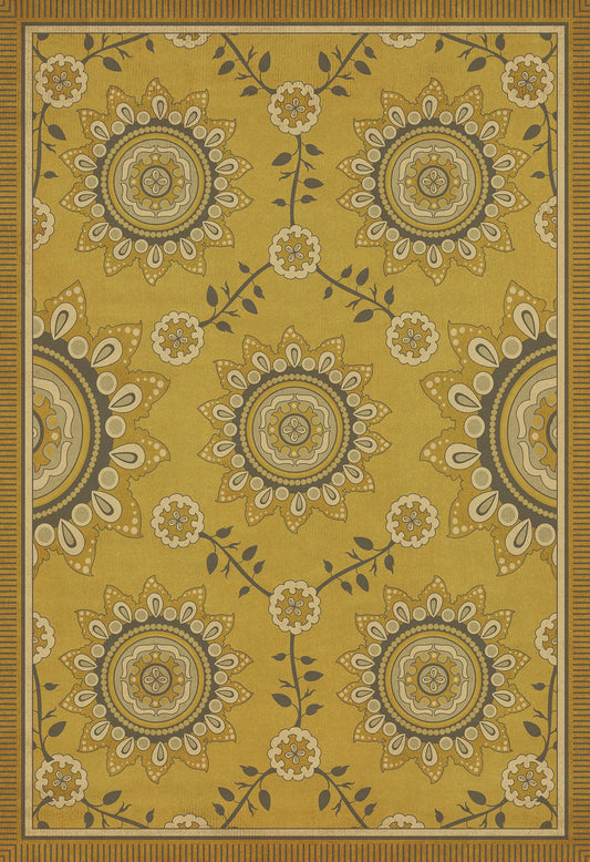 Pattern 44 Holein 120x175 Vintage Vinyl Floorcloth