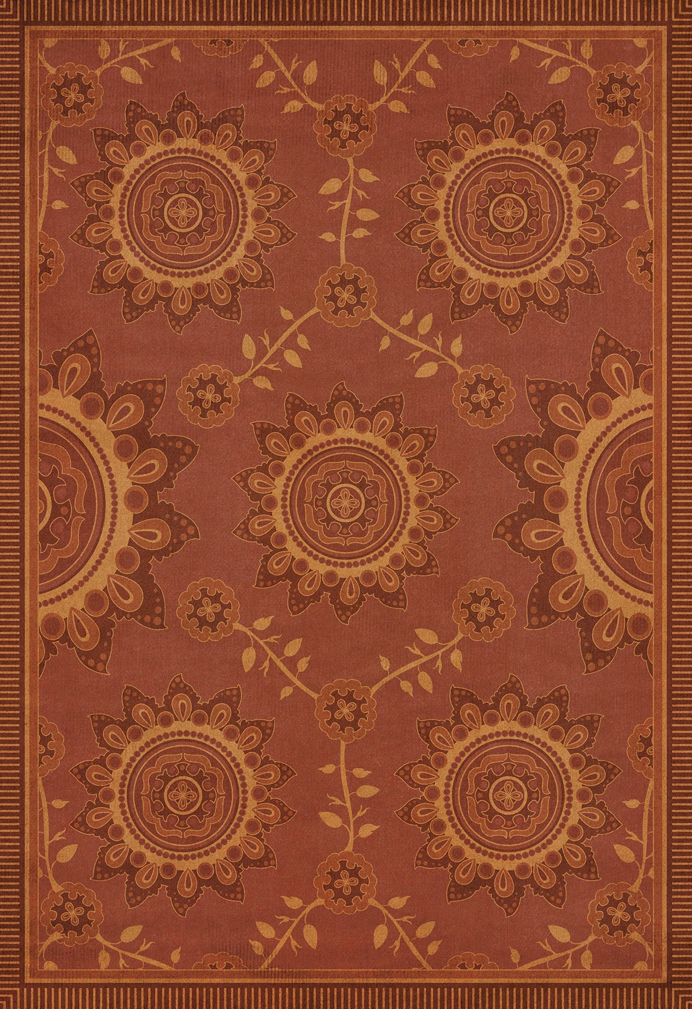 Pattern 44 Parisian 120x175 Vintage Vinyl Floorcloth
