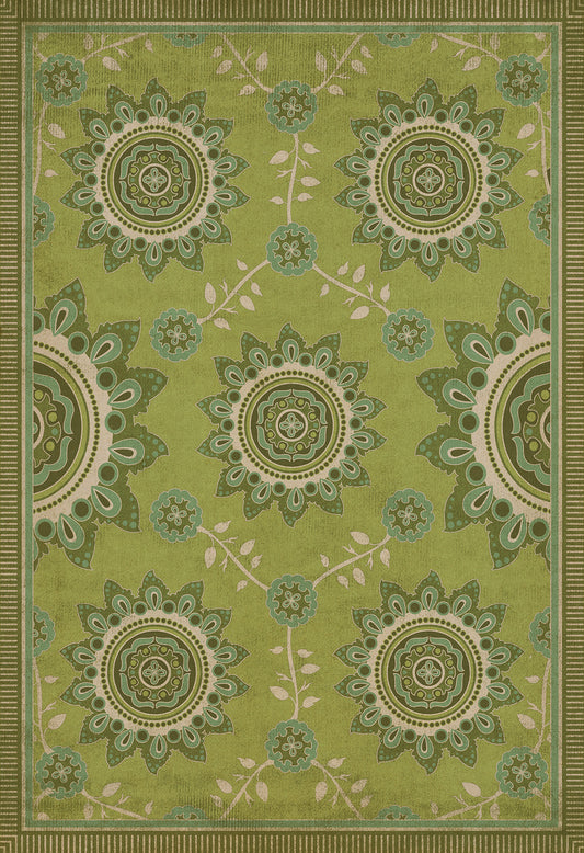Pattern 44 Sashiko 120x175 Vintage Vinyl Floorcloth
