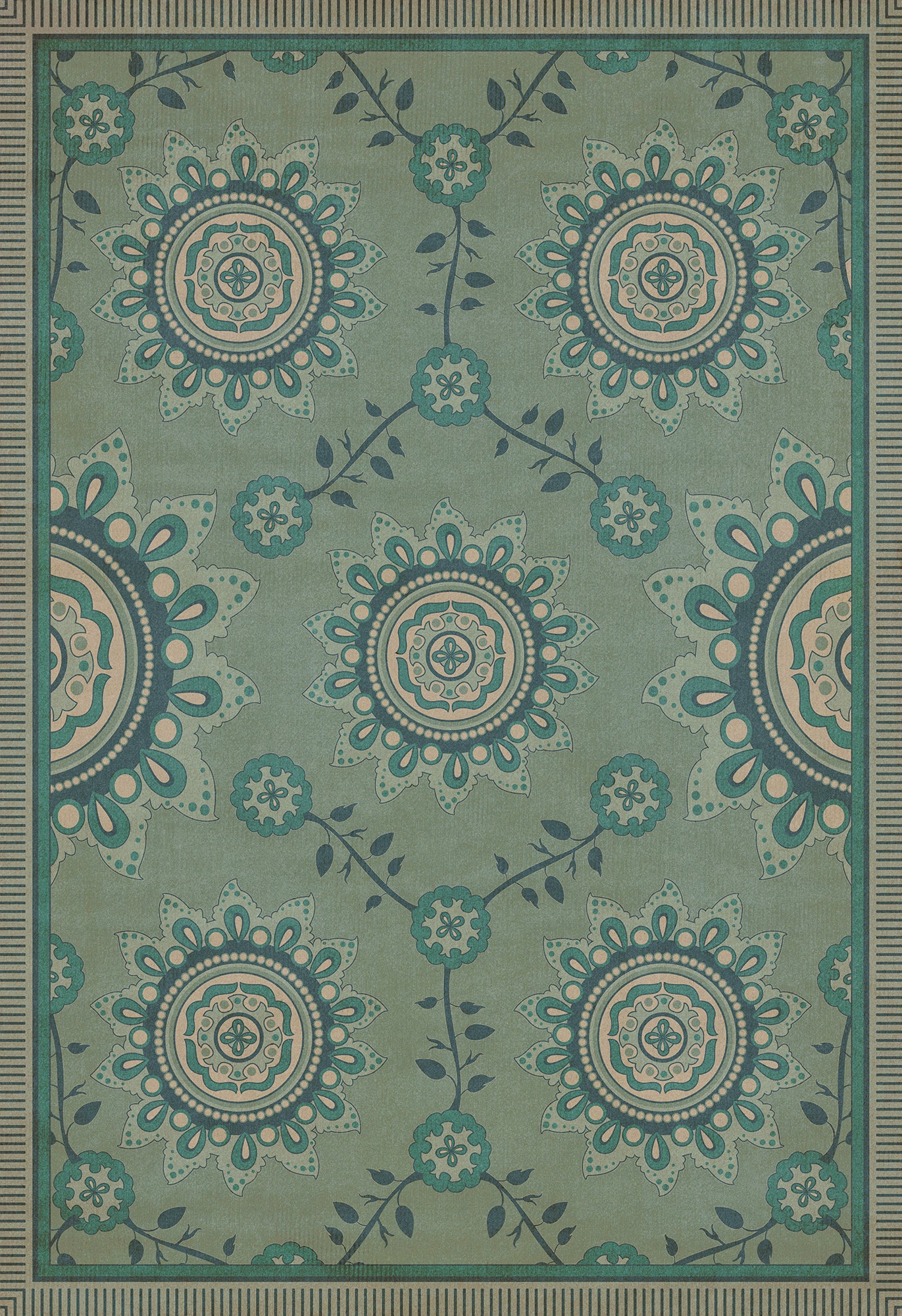 Pattern 44 Shisha 120x175 Vintage Vinyl Floorcloth