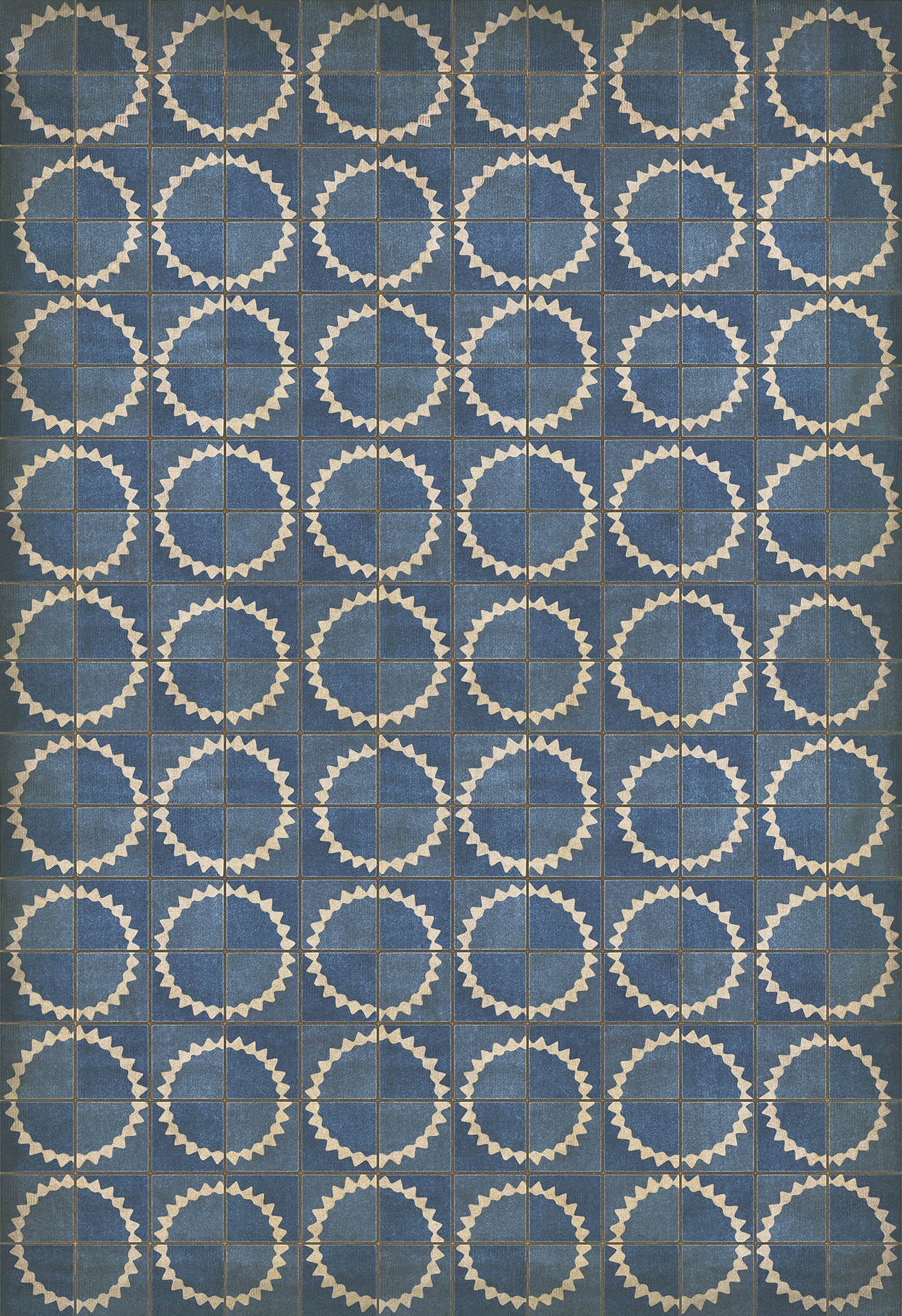 Pattern 46 Empty Spaces Between the Stars 120x175 Vintage Vinyl Floorcloth
