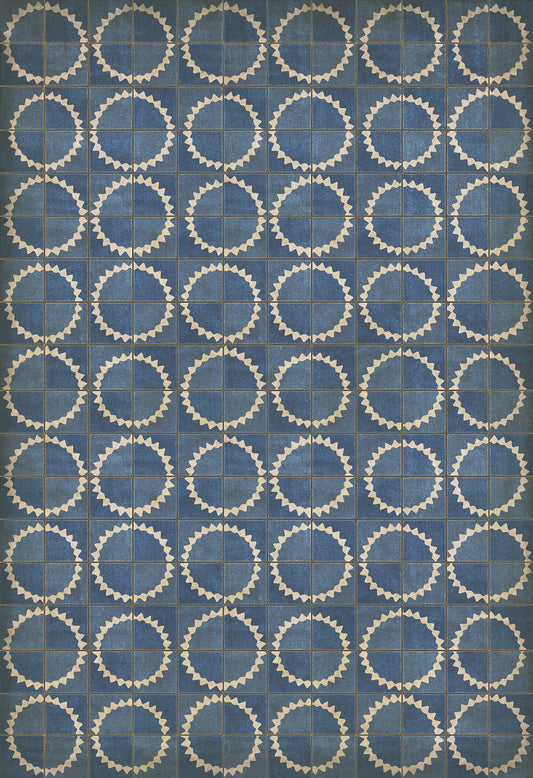 Pattern 46 Empty Spaces Between the Stars 120x175 Vintage Vinyl Floorcloth