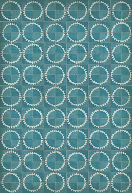 Pattern 46 Stellar 120x175 Vintage Vinyl Floorcloth
