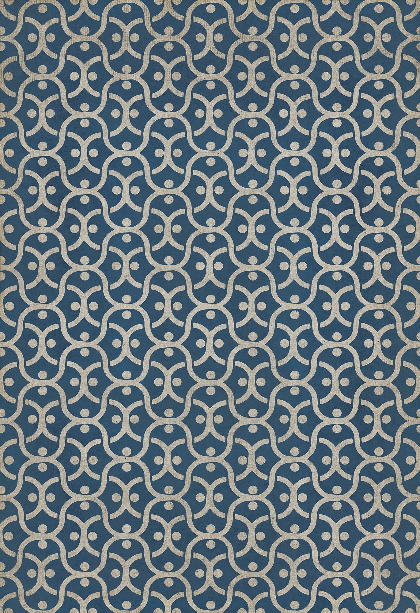 Pattern 47 A Beautiful Mind 120x175 Vintage Vinyl Floorcloth