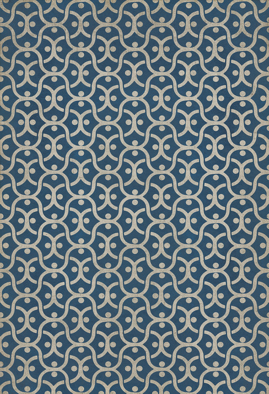 Pattern 47 A Beautiful Mind 120x175 Vintage Vinyl Floorcloth