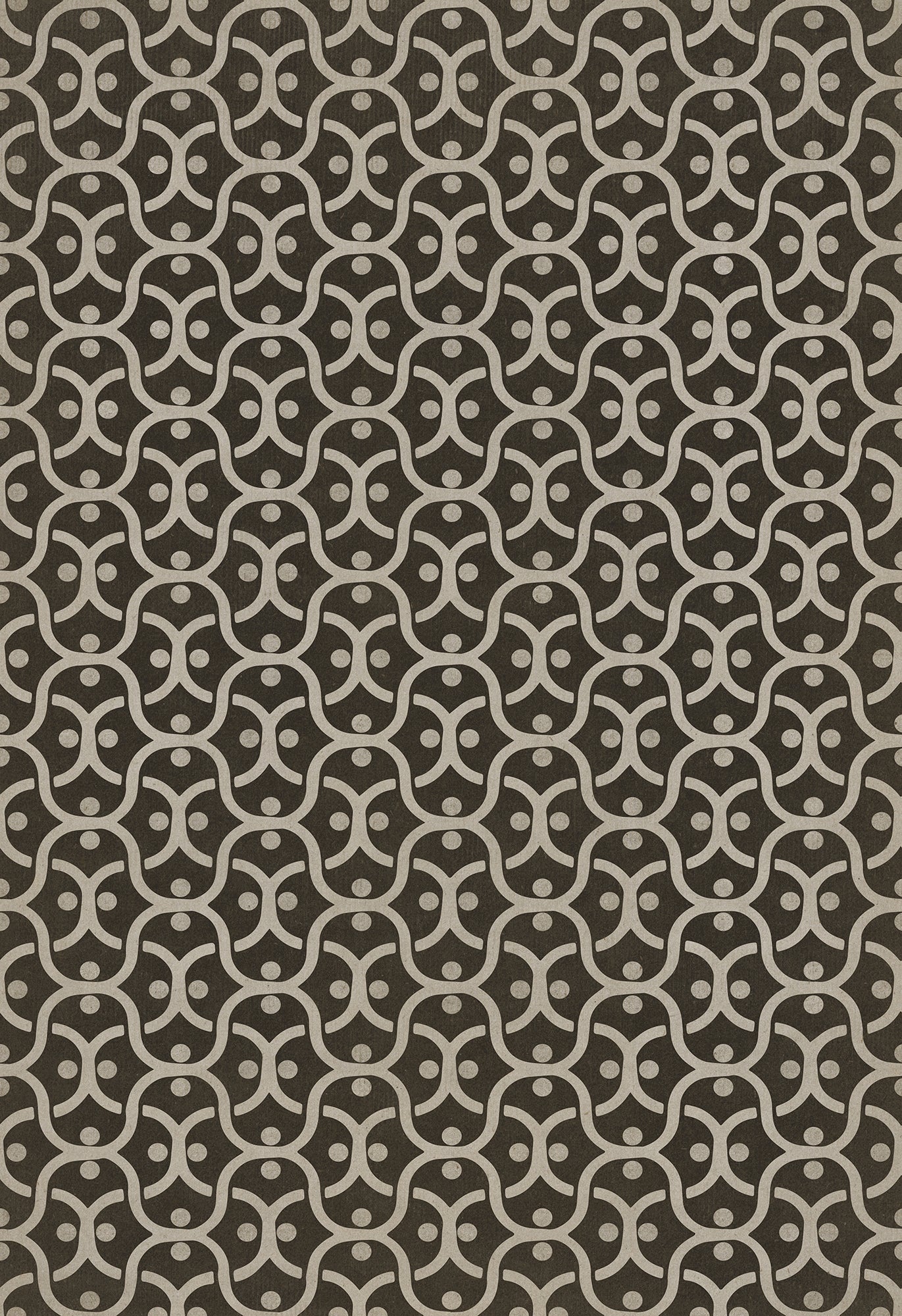 Pattern 47 Black Russian 120x175 Vintage Vinyl Floorcloth