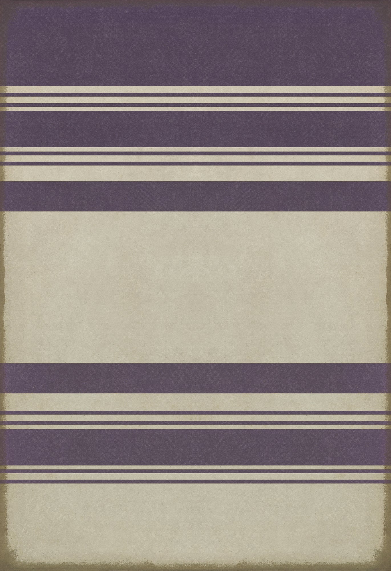 Pattern 50 Organic Stripes Purple and White 120x175 Vintage Vinyl Floorcloth
