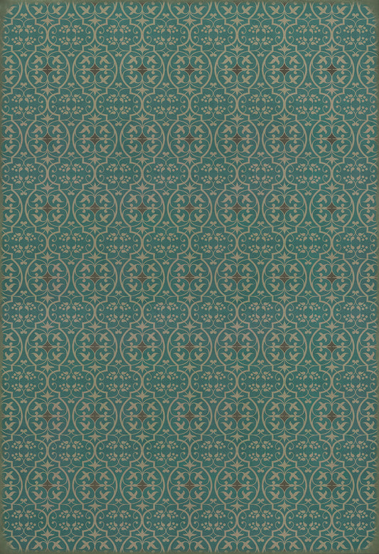 Pattern 51 Echo in the Memory 120x175 Vintage Vinyl Floorcloth