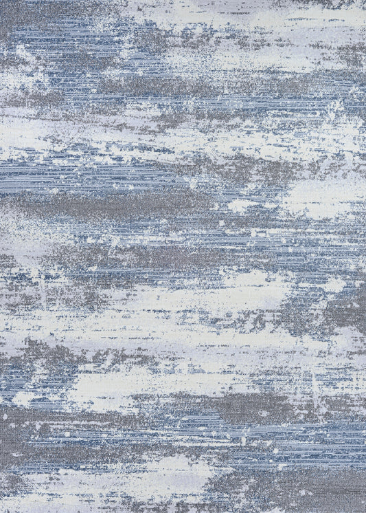 Couristan Serenity Virga Opal-Grey-Mushroom Rug 5'3" x 7'6"
